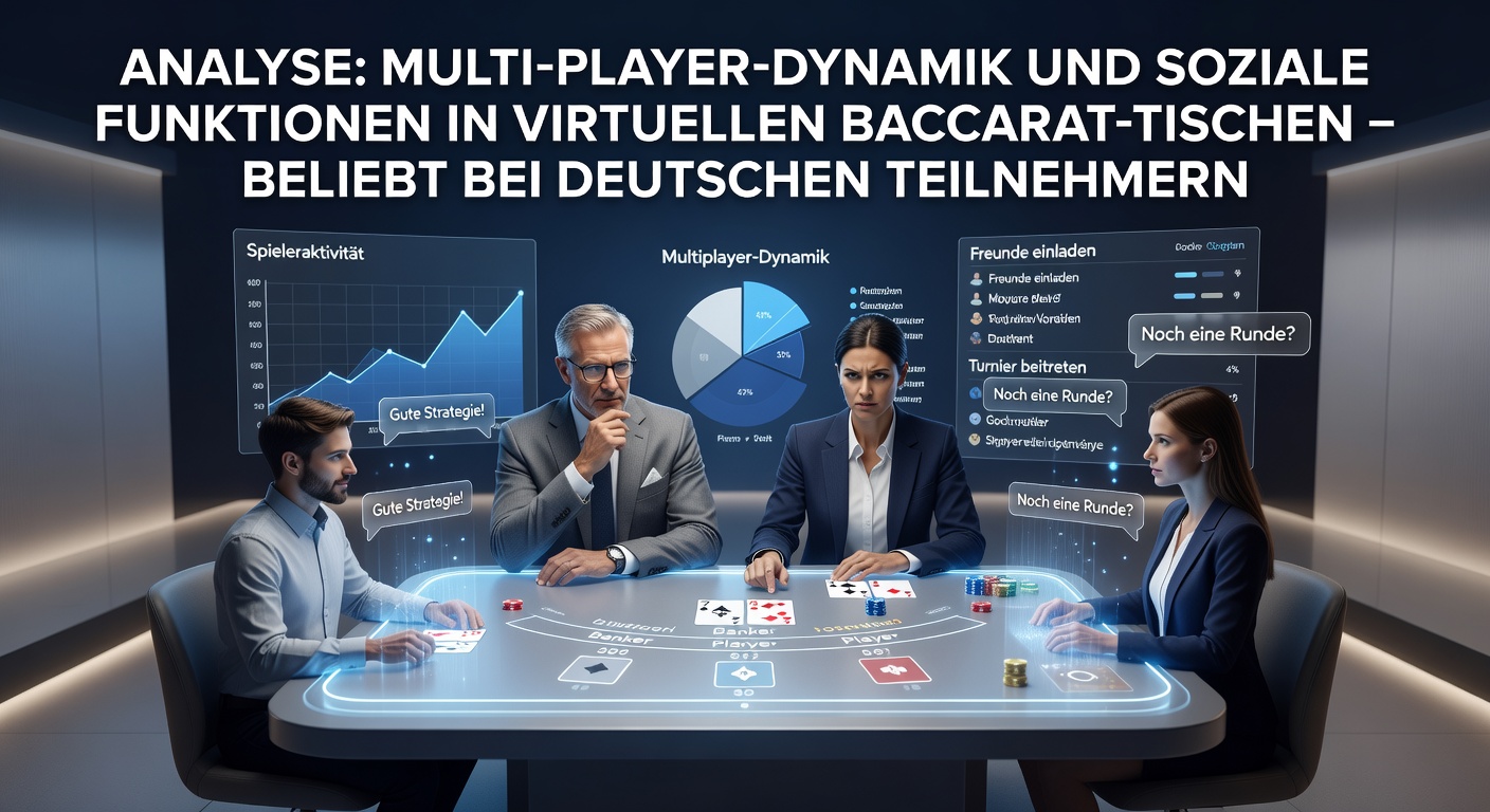 Virtueller Baccarat-Tisch mit mehreren deutschen Spielern in einer Live-Session