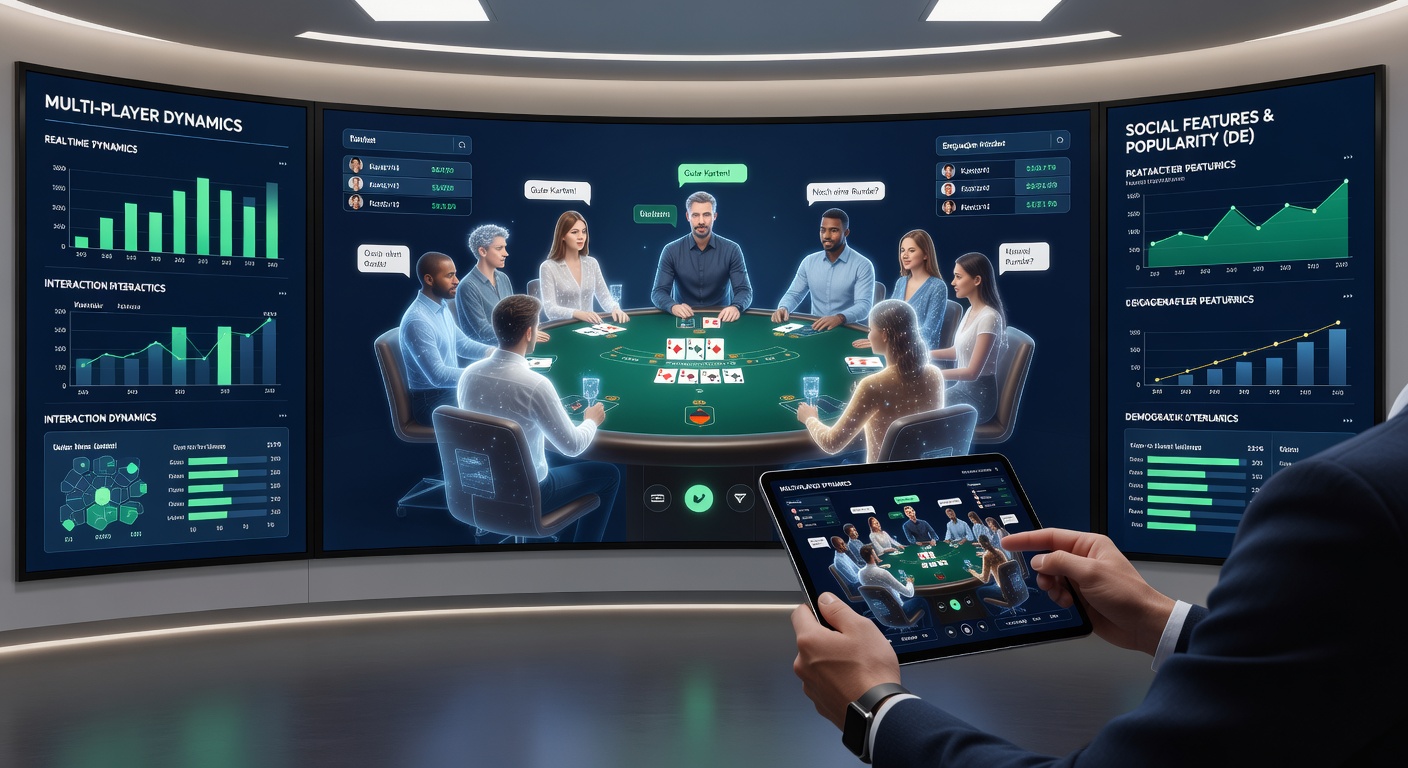 Soziale Interaktionen an einem virtuellen Baccarat-Tisch mit Chat und Emojis