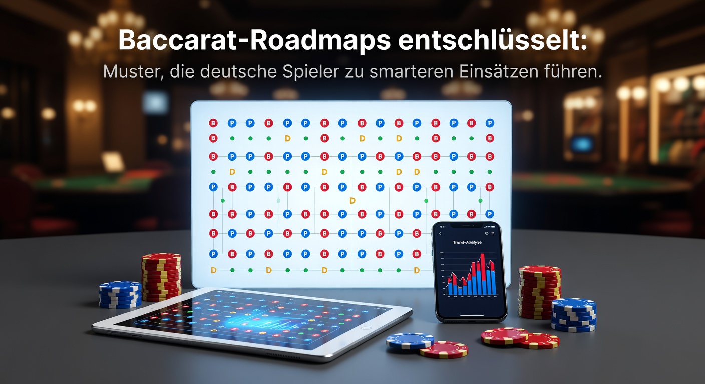 Detaillierte Ansicht mehrerer Baccarat-Roadmaps nebeneinander, inklusive Big Eye Boy mit Symbolen für Wiederholungen und Abweichungen