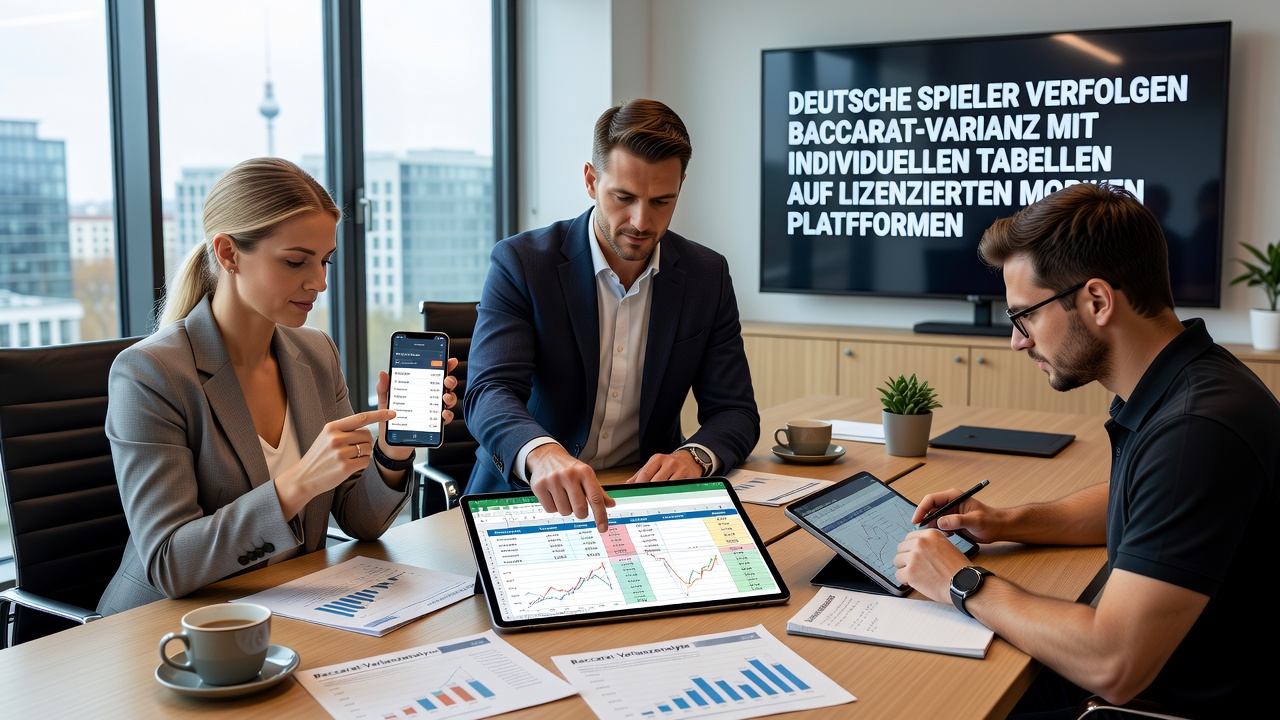 Beispiel einer Baccarat-Varianz-Tabelle auf einem Mobilgerät