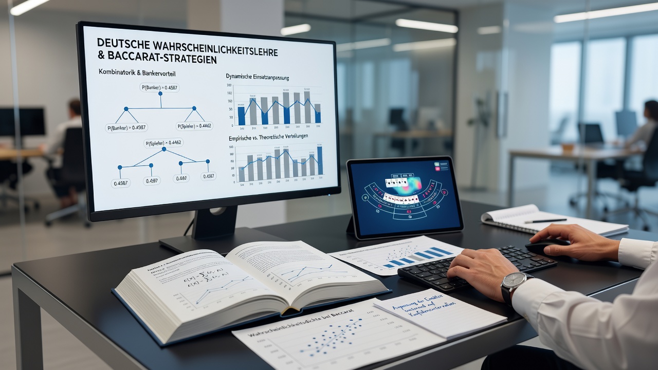 Infografik zu statistischen Wettmustern und Wahrscheinlichkeitsberechnungen im Baccarat