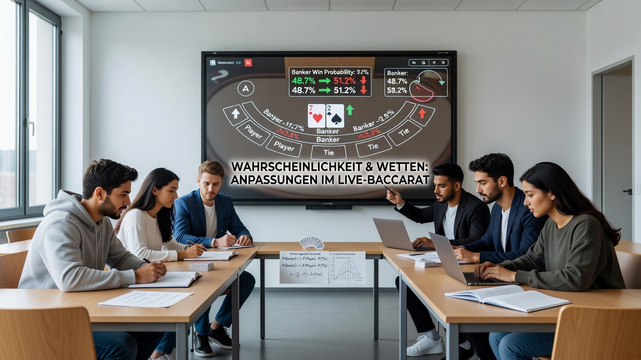 Mobile App-Oberfläche zeigt Echtzeit-Statistiken während einer Live-Baccarat-Runde