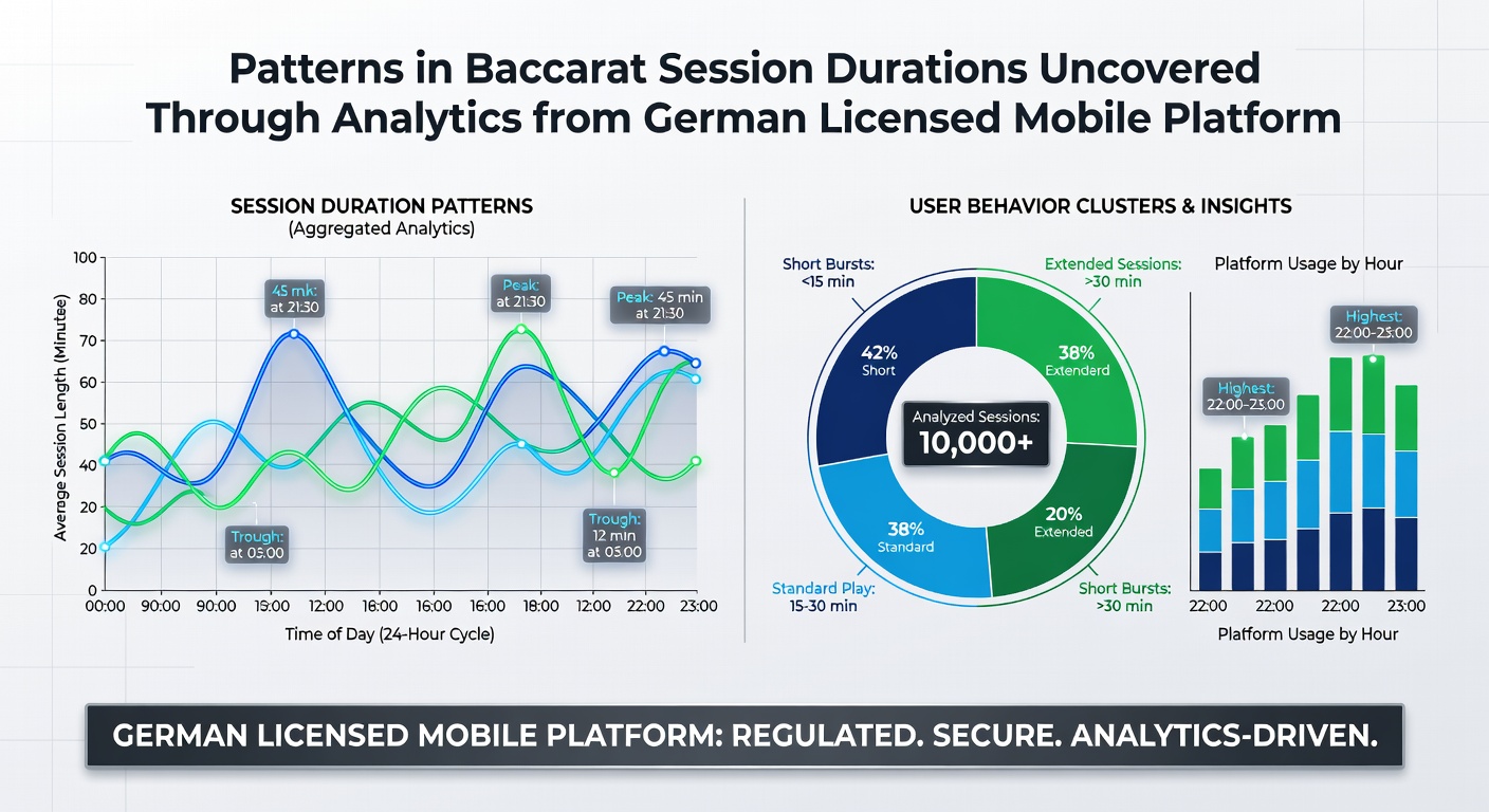 Grafik mit Sitzungsdauer-Statistiken aus Baccarat-Analysen